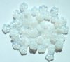 50 3x9mm Marble Crystal White Spacer Flowers
